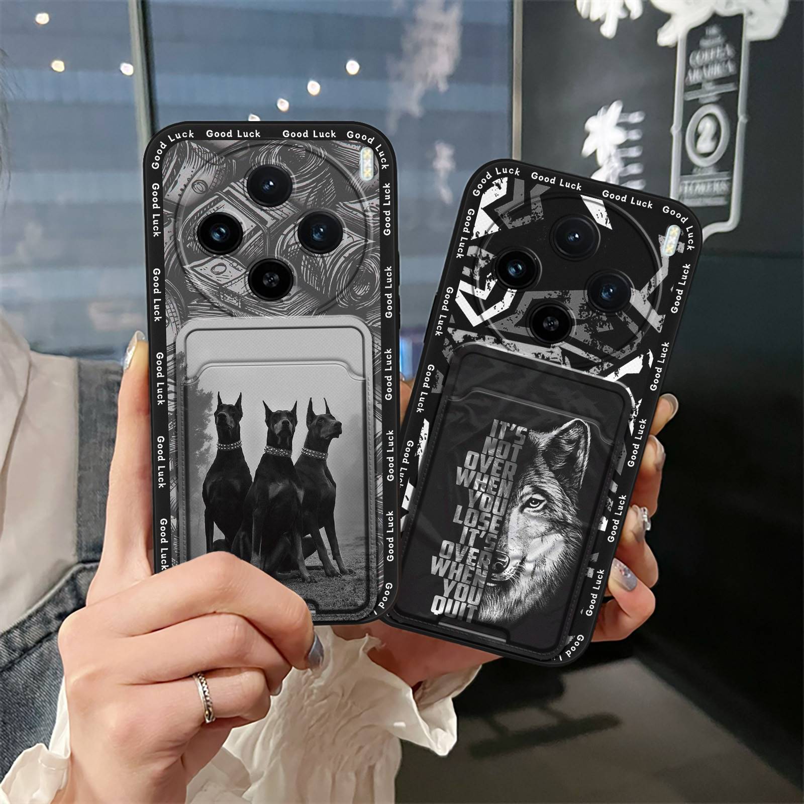 Back Cover Fashion Design Phone Case For VIVO Y76 5G TPU Cute protective Card slot Durable Cartoon Silicone Card bag