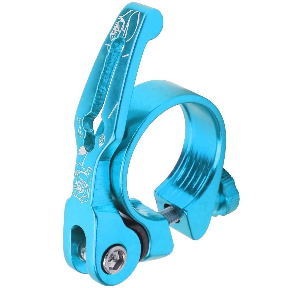 Durable Aluminum Alloy Bike Seat Clamp 31.8mm Stable Bicycle Seatpost Clamp Easy to Adjust Lightweight Quick Release Bike Seat Clamp Bike Accessory