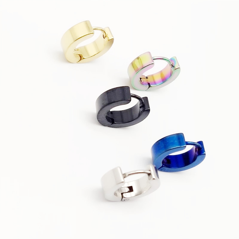 【New arrivals】Japanese and Korean Fashion Men's Popular Flat Round Ear Clip Women's Tassel Small Ear Bone Buckle Earrings