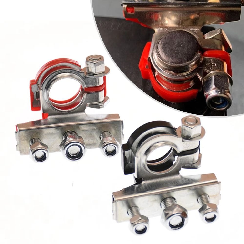 2PCS Durable Nickel-plated Lithium Battery Terminal Block Anti-Corrosion Nickel-plated Battery Power Terminal Easy To Install Multipurpose Battery Storage Terminal Connector RV Lithium Battery