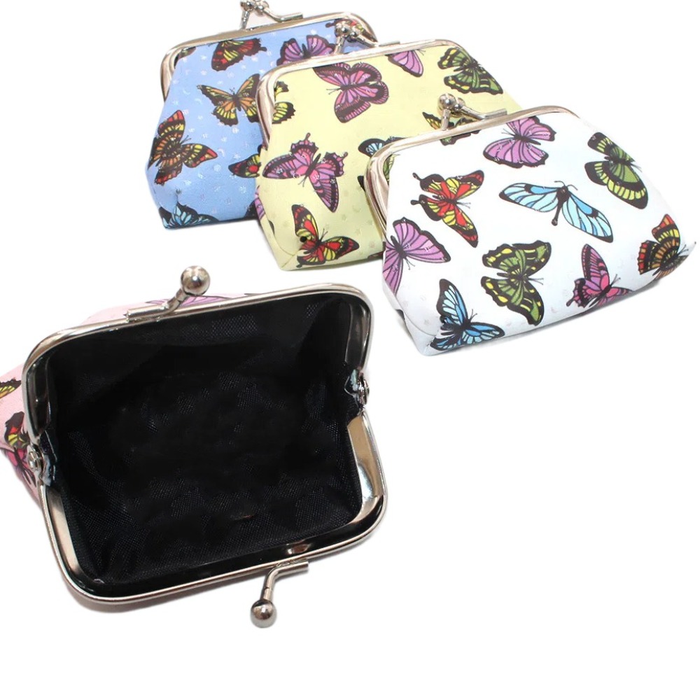 Portable PU Kiss Lock Wallet Cloth Colorful Shell Clip Coin Purse Chinese Style Waterproof Zero Wallet Daily