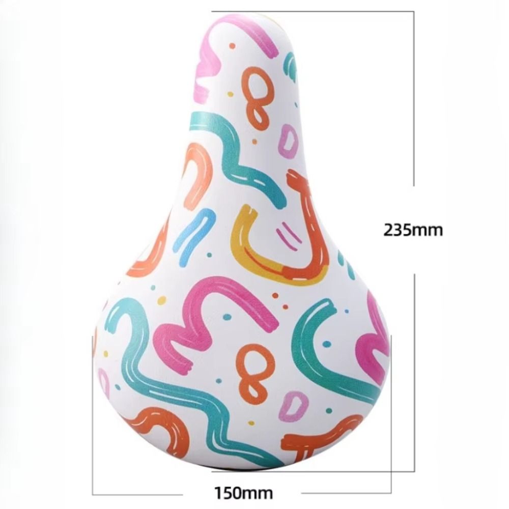 Mountain Road Super Soft Children's Bicycle Seat PU and Foam Cartoon Design Bicycle Saddle Comfortable Thick Bicycle Cushion Cycle Part