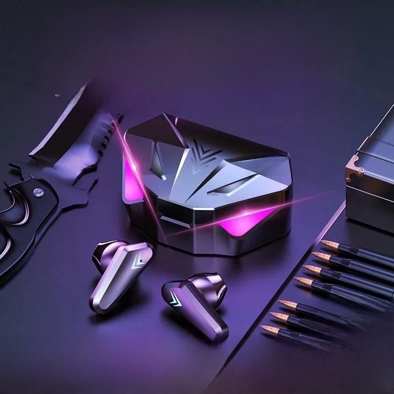 【Mega Sale】In-ear e-sports game super long life new eating no noise delay real wireless bluetooth headset