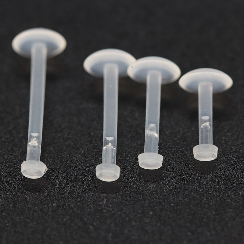【New arrival】Transparent Invisible Lip Nail Soft Rod Puncture Lip Nail Bulk Parts Acrylic Transparent Eyebrow Nail