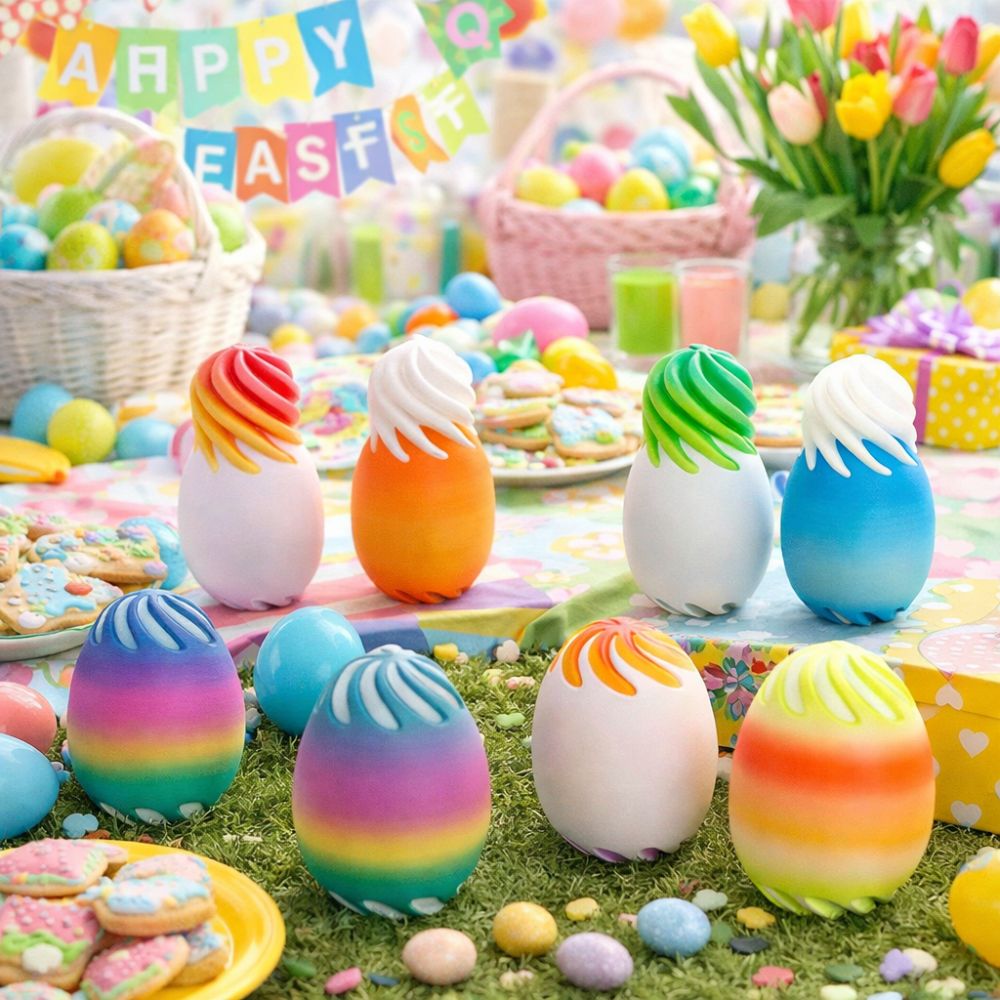 Funny 3D Printing Rotational Egg Toy Anti-Anxiety Puzzle Egg Activity Gear Model Colorful Plastic Fidget Toy Ornaments Children's Gifts