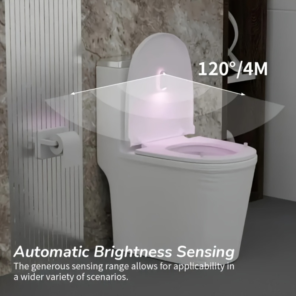 Decorative Light RGB Toilet Night Light 7Color Changing Smart Motion Sensor Light Wireless Portable Rechargeable LED Light for 3.7V500mAh Kitchen