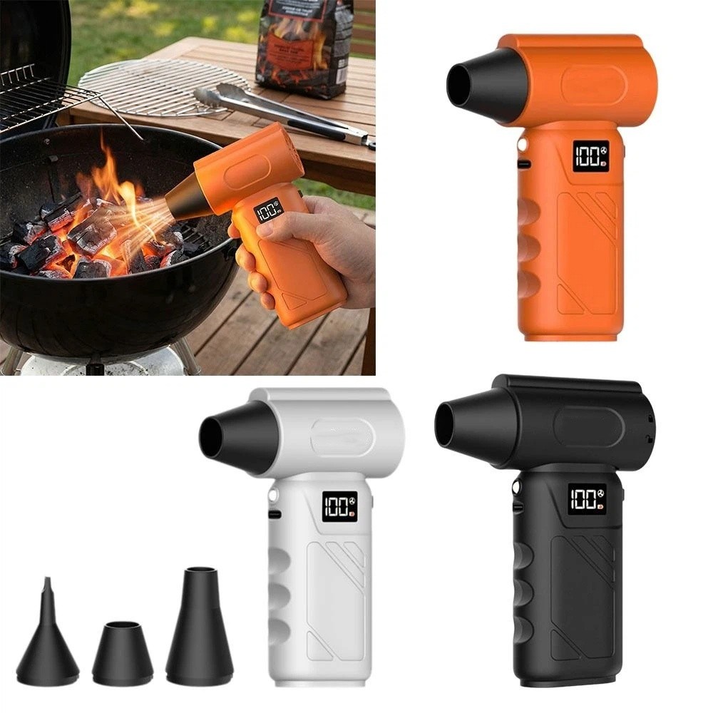 Mini Turbo Brushless Motor Turbo Jet Fan 5-Speed Adjustable LED Display Electric Blower Ergonomic Grip Rechargeable Dust Cleaner Portable Use