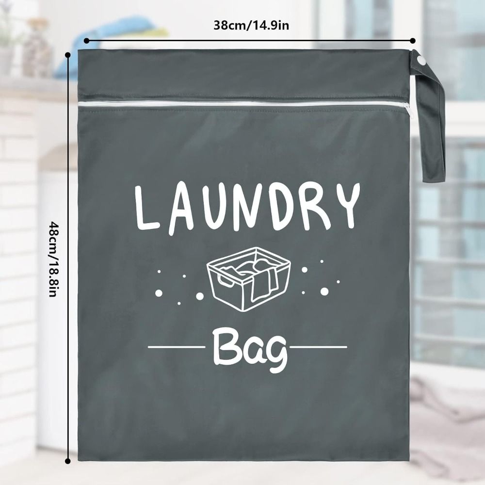 Home Accessories Waterproof Travel Clothing Storage Bag Large Capacity Zipper Laundry Bag Oxford Cloth Portable Handheld Wash Bag Women