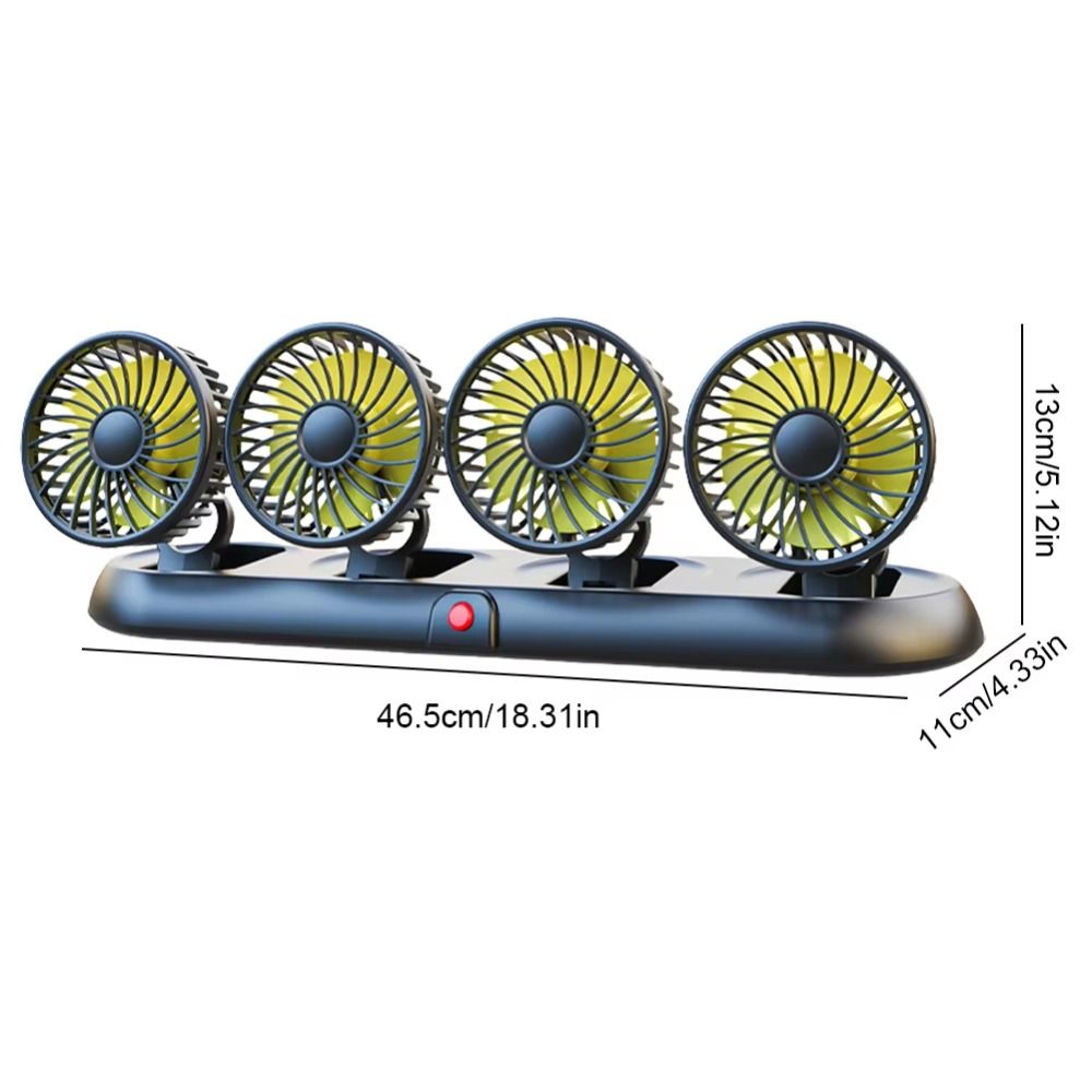 Multifunctional /12V/24V Car Cooling Fan Single/Dual Head Wide-angle Air Supply Portable Car Fan Strong Wind Low Noise Automotive Electric Fan Truck Vehicle