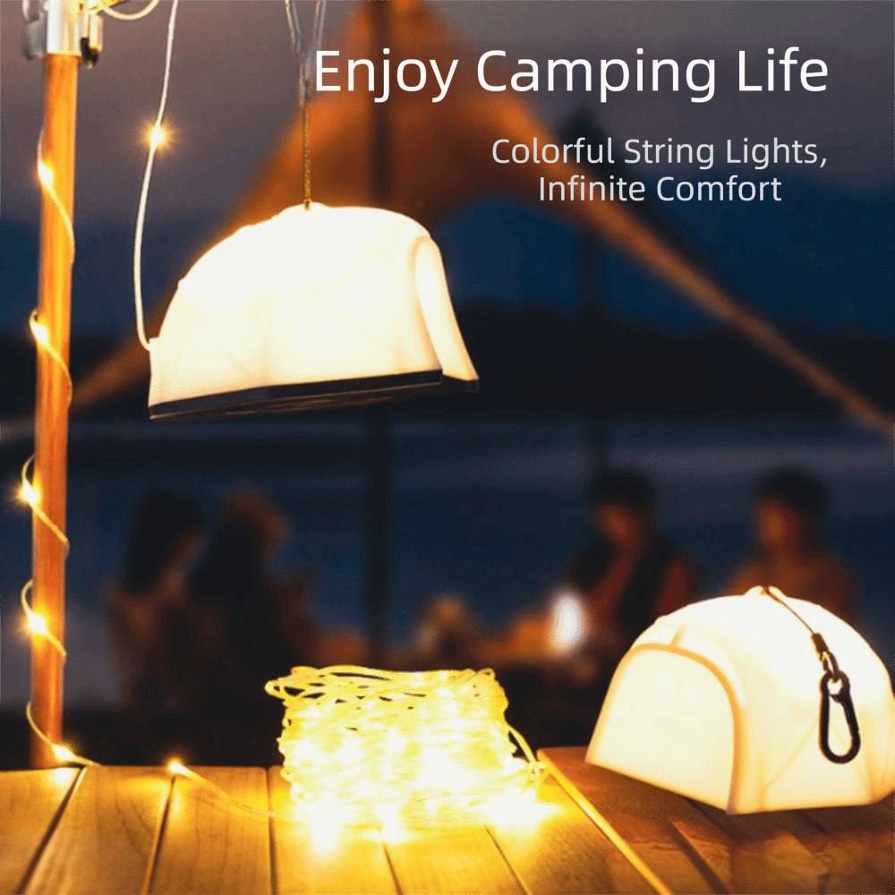 Colorful Charging LED Outdoor Camping Light Waterproof Ambient Light Colorful Tape Measure Light Emergency Flashlight 10M Length Portable Camping Tent Light Camping Tent