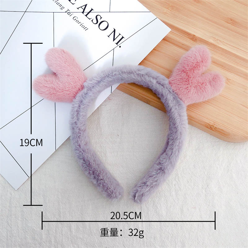 Love antlers cute plush headband Korean and winter cartoon female students sweet headdress