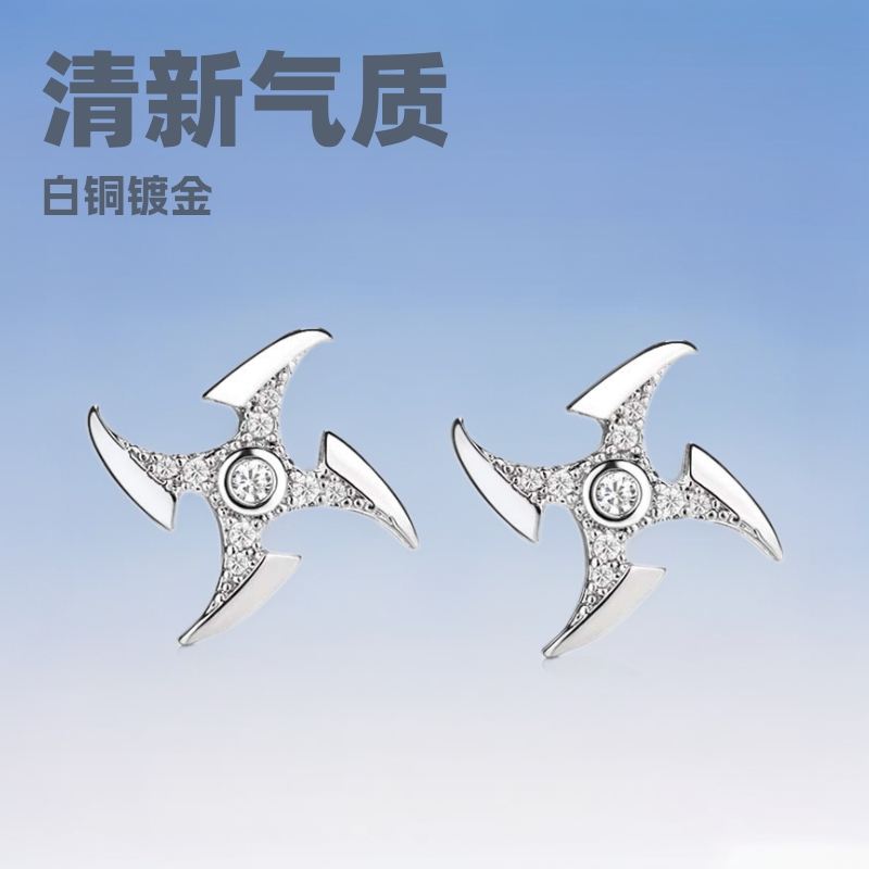 【Fresh designs】Cute Korean Style Simple Small Silver Needle Earrings Women's Elegant Distinctive Anti-allergy Ear Jewelry