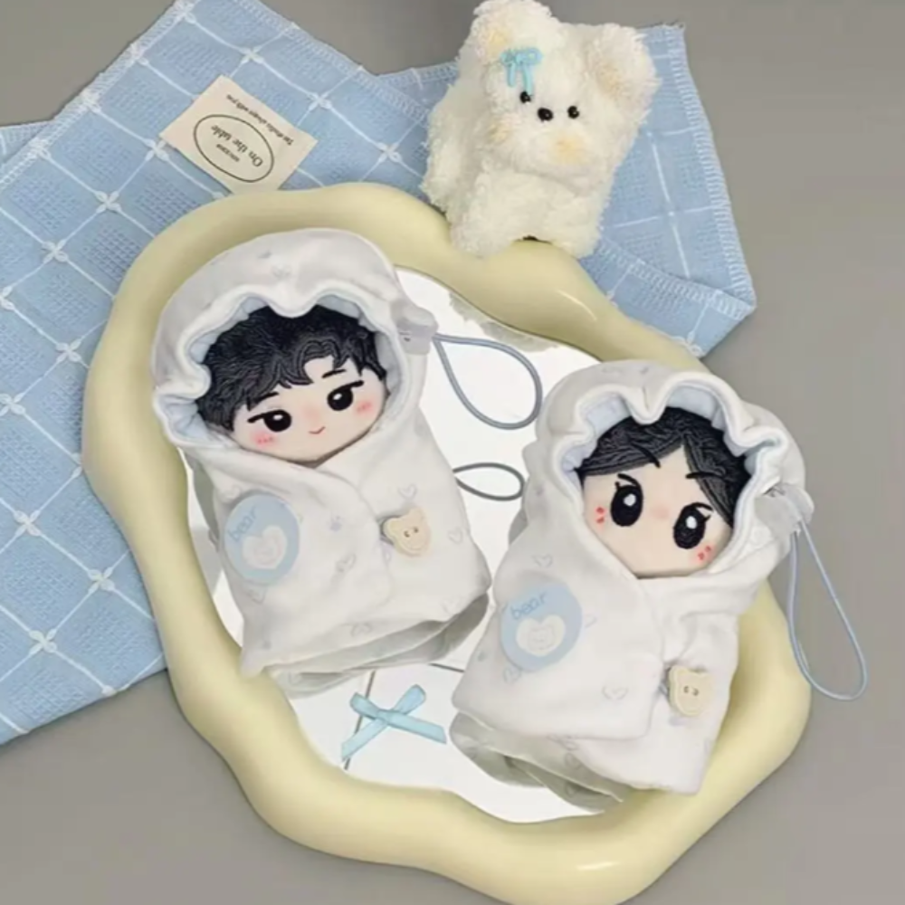No Attributes Dolls Clothes Swaddling 10cm Cotton Doll Swaddling Clothes Sleeping Bag Cloak 10cm Doll Clothes Creative Funny Doll Dress Up Set Children's Gift