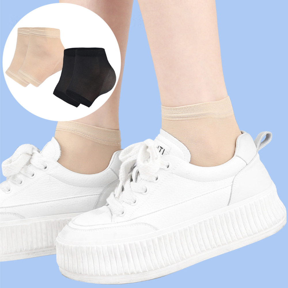 Wenefang Fashion NEW 1Pair Gel Heel Protection Socks Anti-slip Shock-absorbing Breathable Gel Socks Prevents Foot Peeling Foot Care Tools
