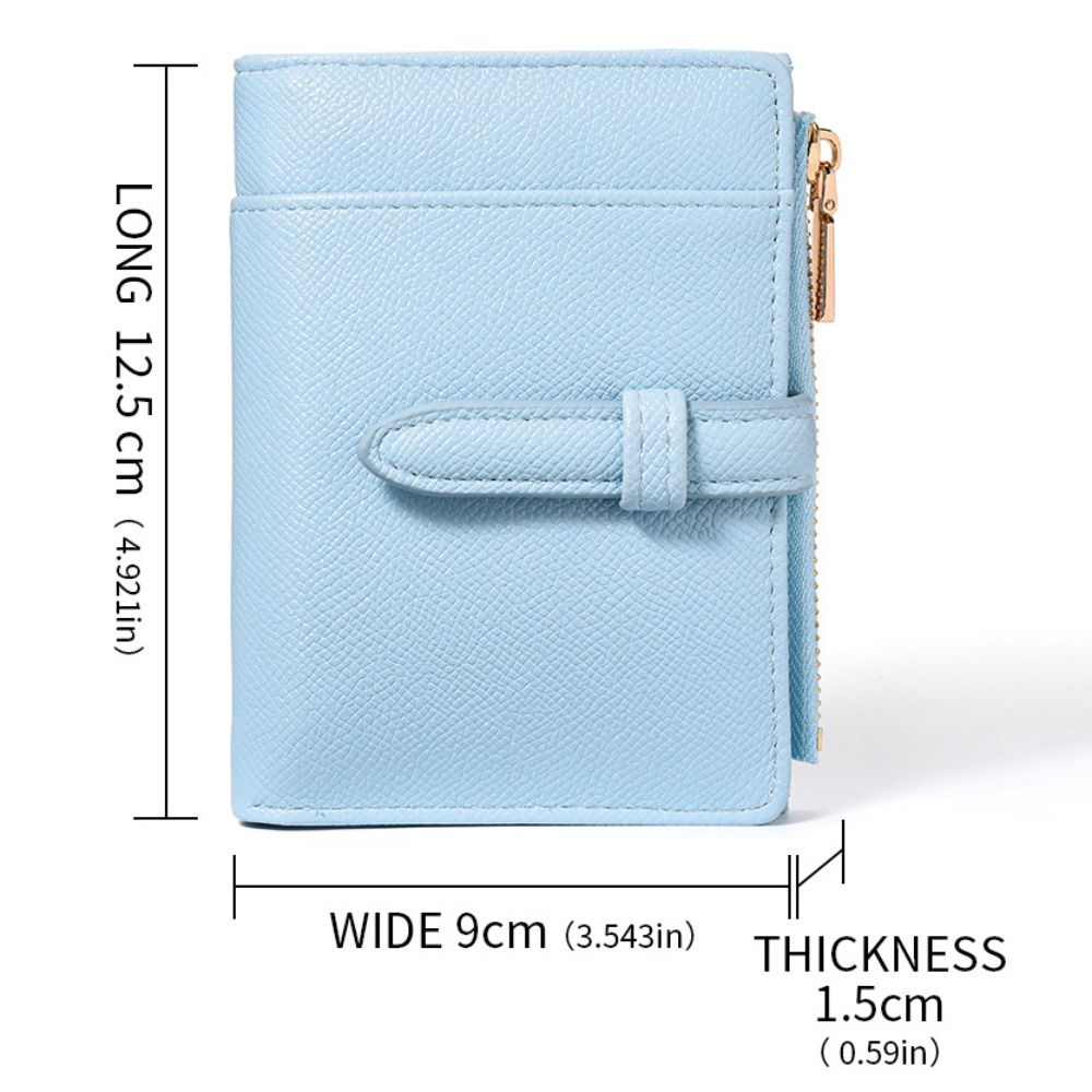 Practical PU Women's Wallet Multi-Cards Slot Waterproof Mini Coin Pocket Solid Color Portable Small Card Bag Daily Use