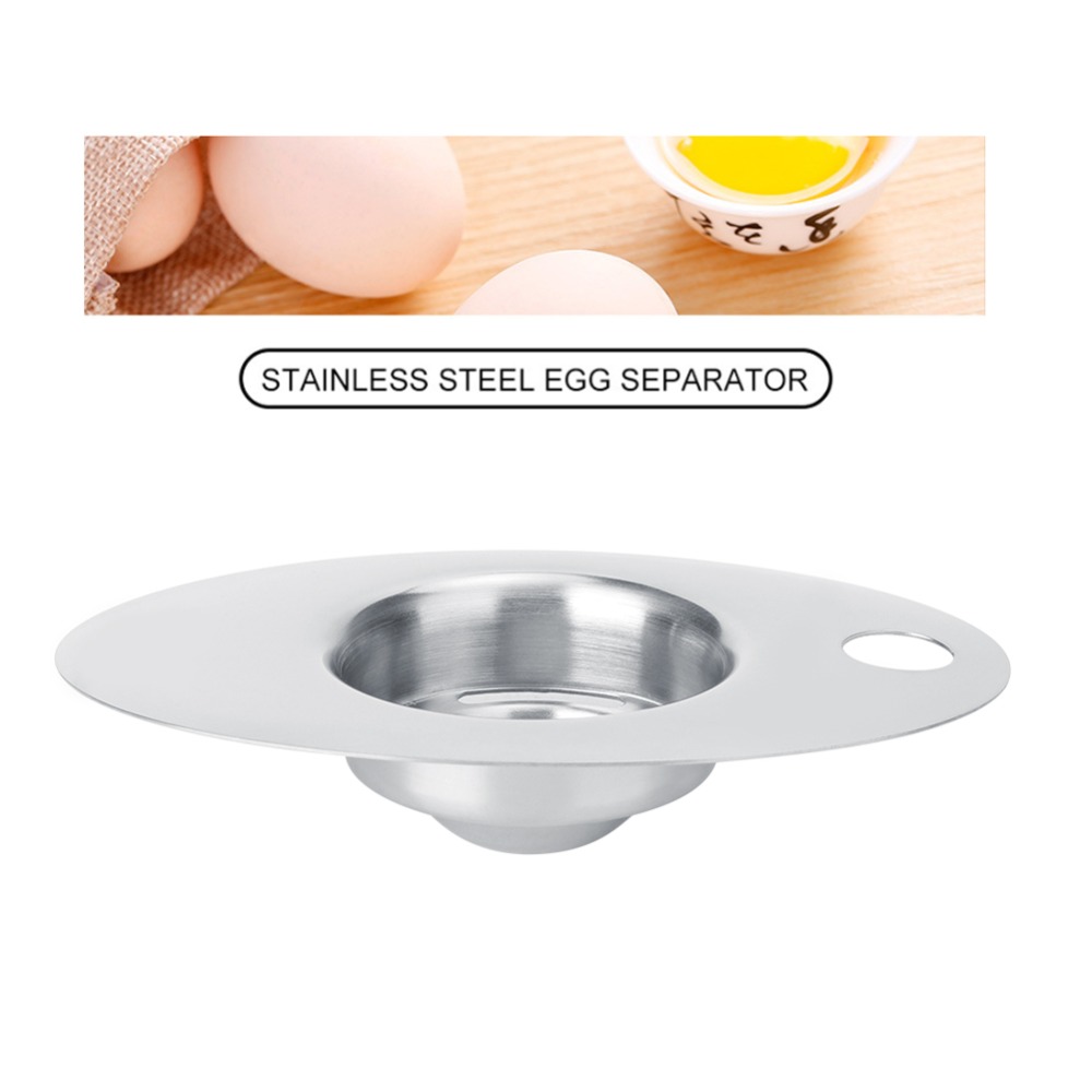 Kitchen Tool 304 Stainless Steel Egg Separator Practical Unique Egg Yolk White Divider Heavy Duty Multi-functional Yolk Sieve Baking Cake