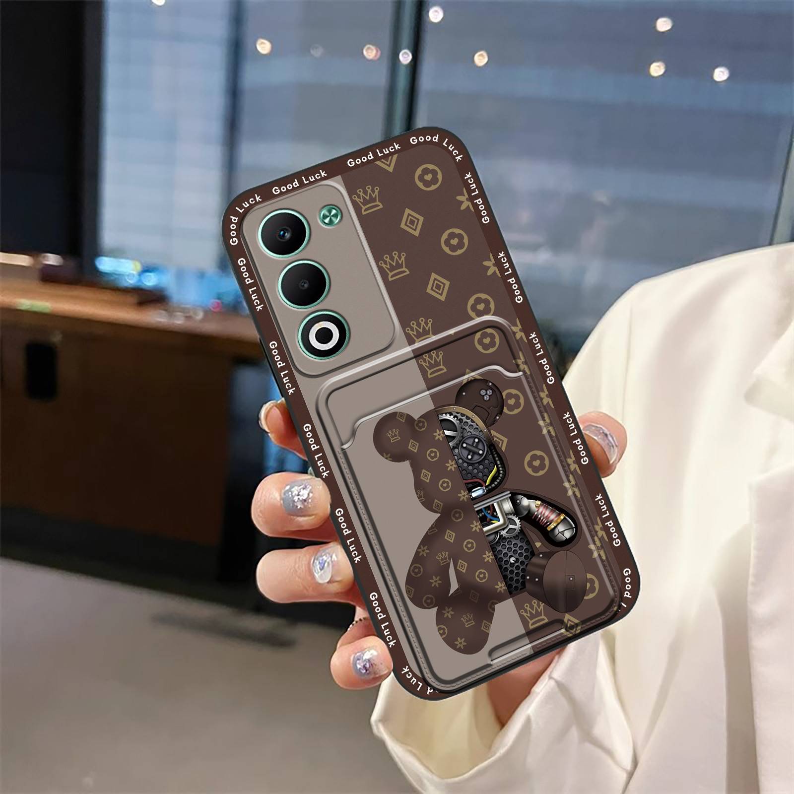 Soft case Anti-knock Phone Case For OPPO A5 5G/4G 2025 Global Cartoon Card sleeve Durable Anti-dust Back Cover Silicone