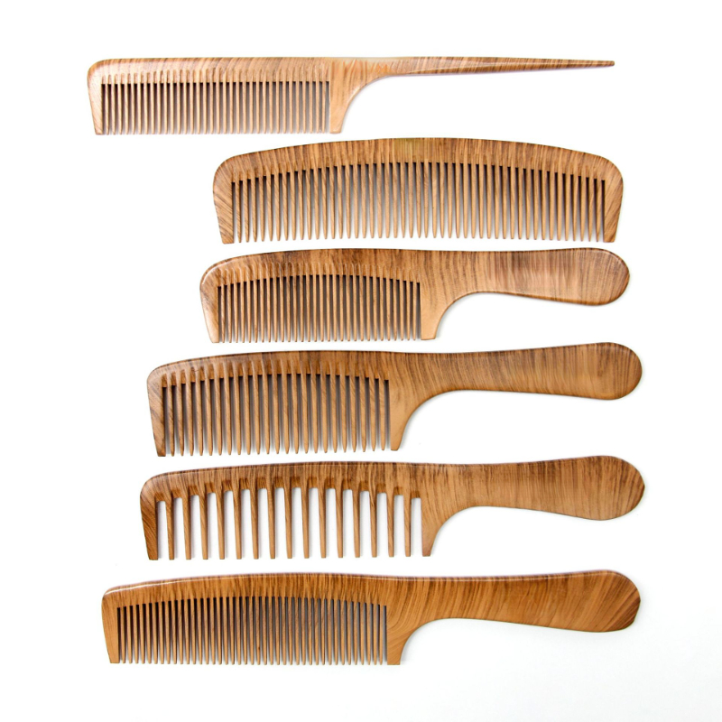 Wenefang Fashion Natural Pear Blossom Comb Smooth Comb Scalp Massage Anti Tangling Bamboo Wood Comb Anti Tangling Static Hair Brush Salon Tool