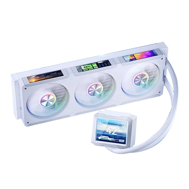 TF3-360SC All-In-1 CPU Water Cooler 3.5-Inch IPS ARGB LCD +3x3.38-Inch Screen Fan 4 Screen for LGA 1851/1700