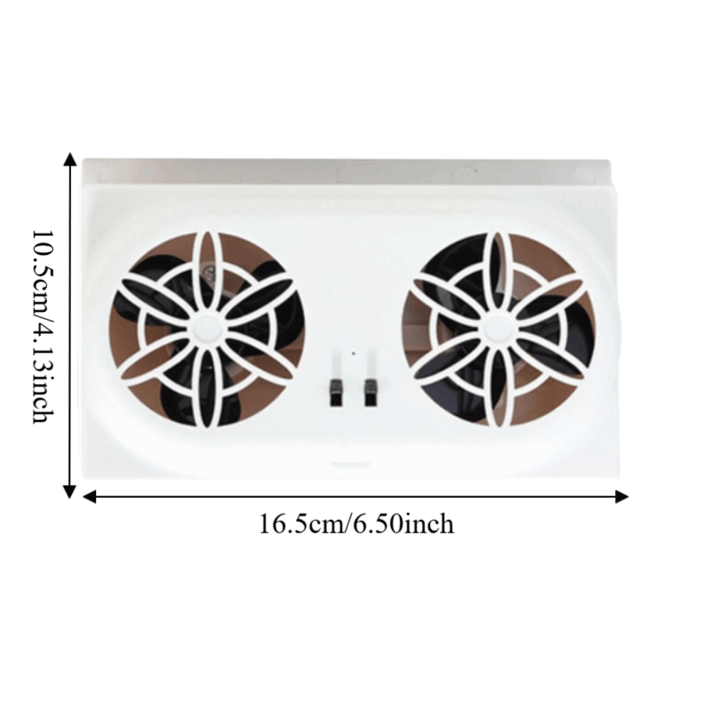 Cooling System Solar Panel Car Window Fan Charging Dual Fans Car Exhaust Fan Energy-Saving Powerful Ventilation Car Ventilator Travel Outdoor