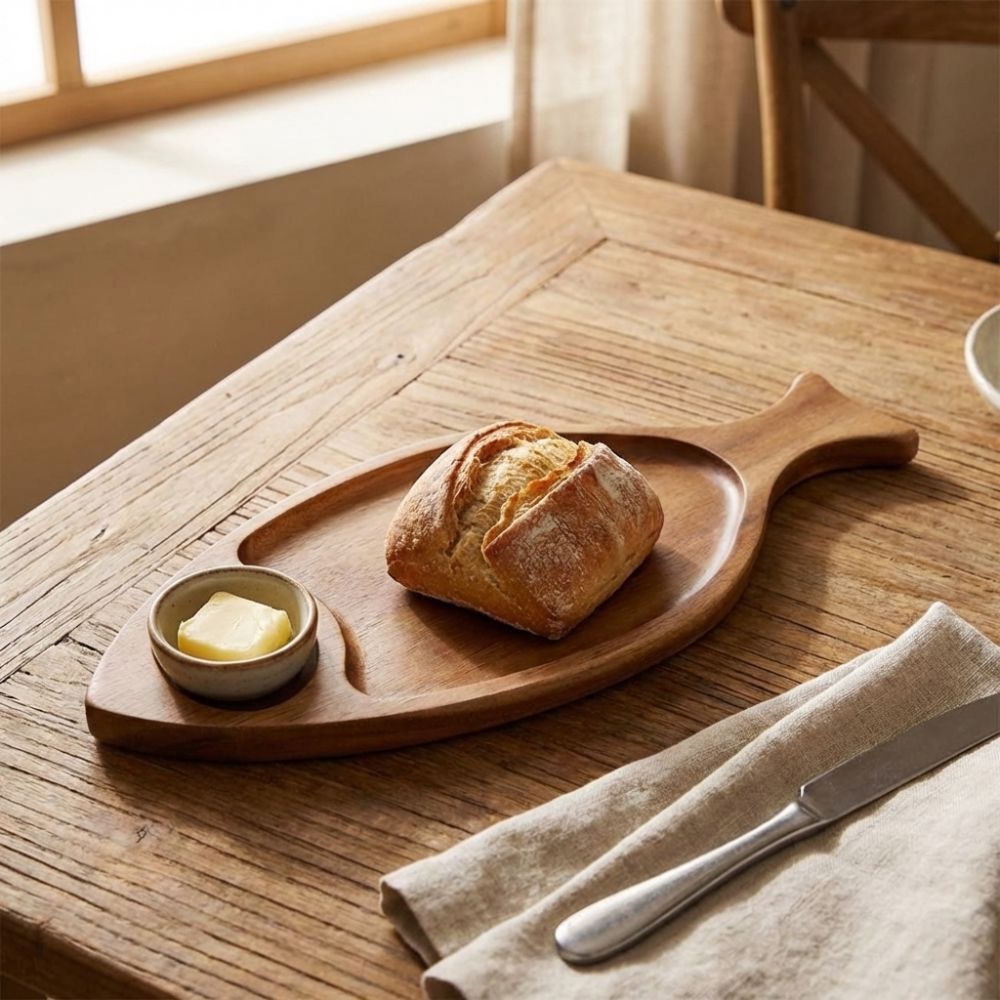 Cakes Tray Natural Wooden Fish Dish Handmade Rustic Fish Shaped Plate Multipurpose Dessert Plate Birthday Party