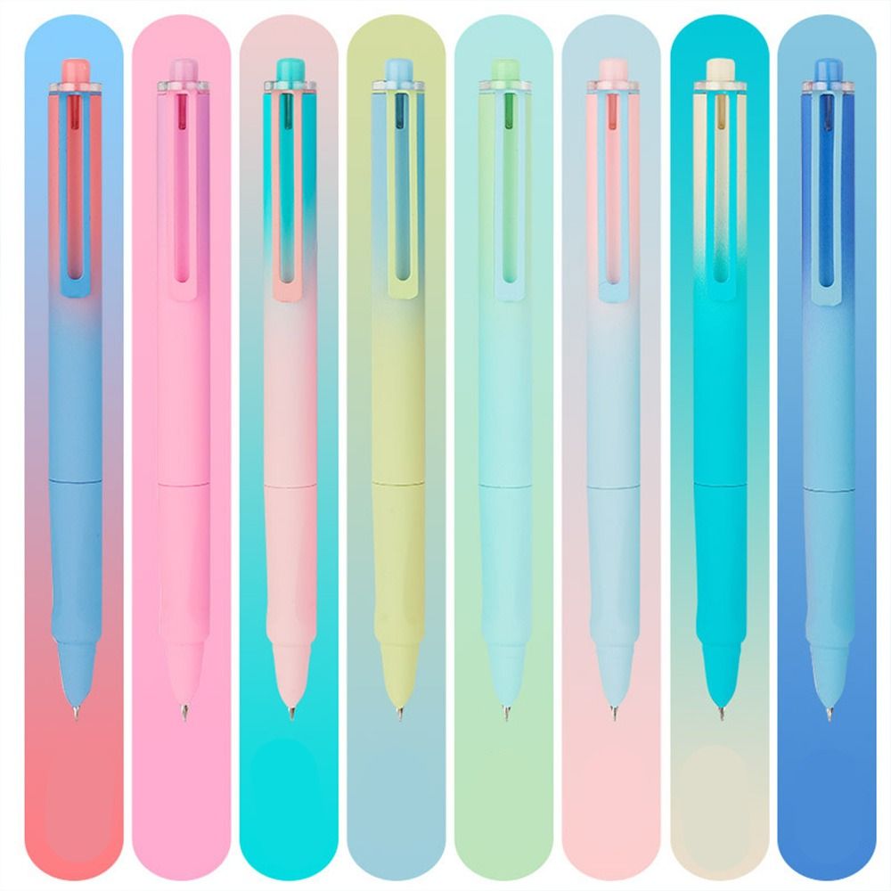 Portable Replaceable Ink Thermal Erasable Fountain Pen Pen With Eraser Calligraphy Pen Press Fountain Pen Morandi color 0.38mm Stationary