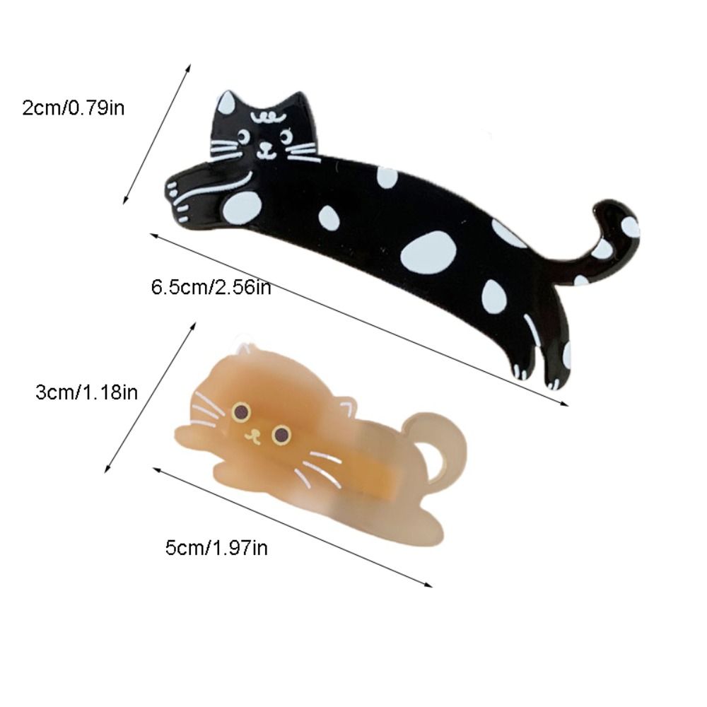 Kawali Cartoon Cat Hair Clip Colorful Pet Hair Clip Acrylic Cat Duckbill Clip Ladies