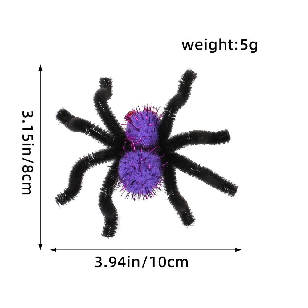 Funny Simulation Halloween Spider Hair Clips Plastic Hair Jewelry Halloween Kids Headdress Cute Animal Barrettes Plush Spider Hairpin Party Decor