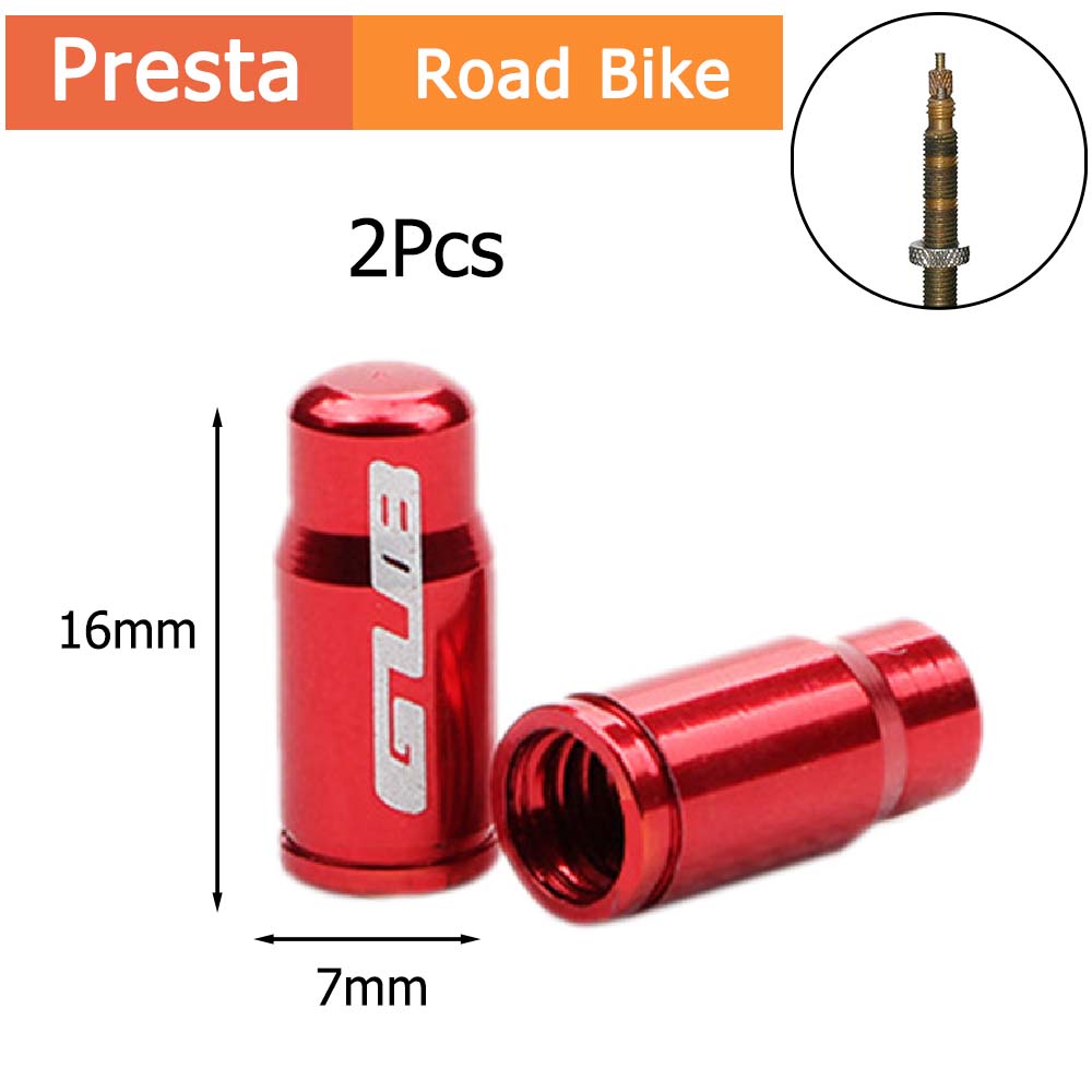 Road Bike 2pcs Law Mouth Vacuum Bicycle Accessories Bike Tire Caps Schrader/Presta Aluminum Bicycle Tire Valve Cap