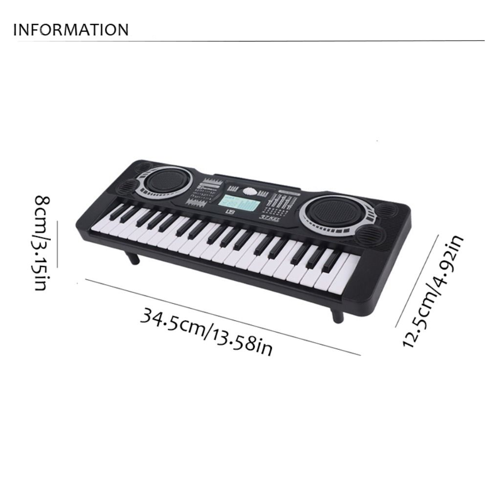 37 Keys Safety Musical Instrument Toy Kids Electronic Piano Toy Pink Early Educational Piano Keyboard Toy Multifunctional Learning Music Baby
