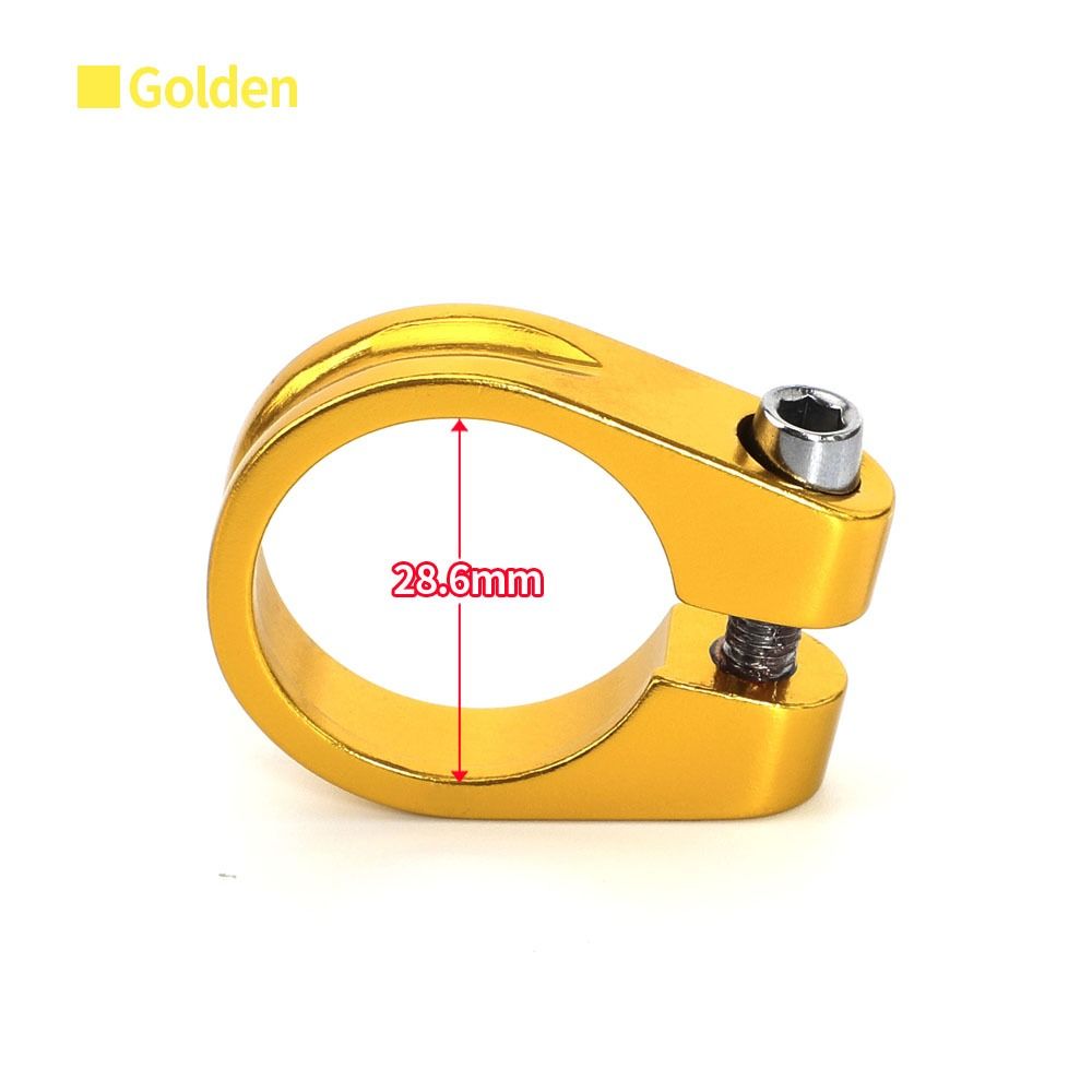 Bicycle Equipment 28.6/31.8/34.9mm Bike Seatpost Clamp Aluminum Alloy Super Light Titanium Bicycle Sitting Rod Clamp Ultralight Front Derailleur Aluminum Tube Clamp Riding Accessories