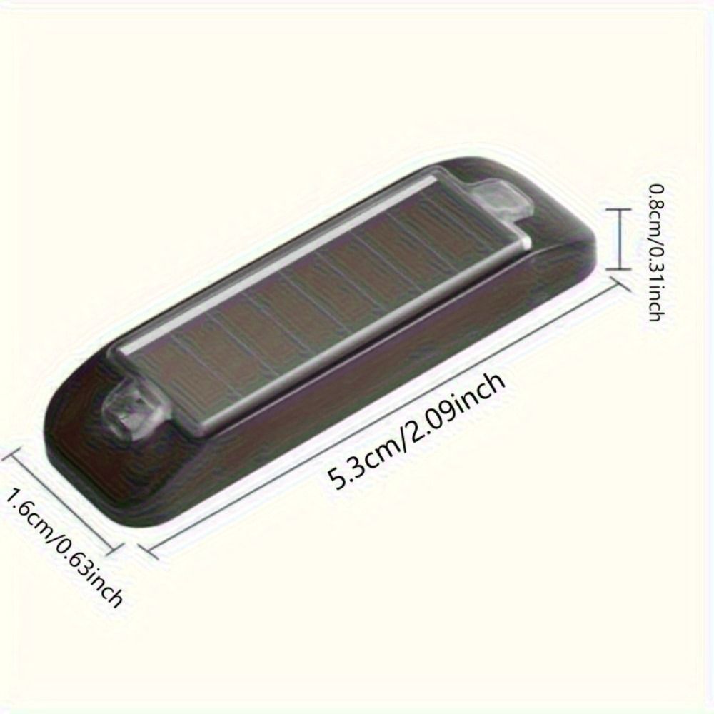 Durable Mini LED Flashing Bicycle Light Solar-Powered Simulated Alarm Car Warning Light 12V Waterproof Motorcycle Running Lamp Night Driving