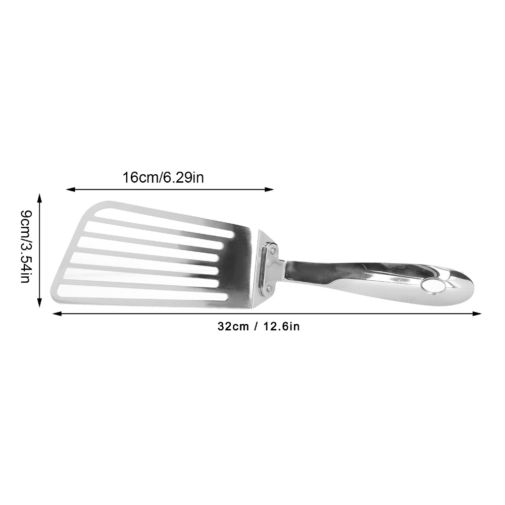 Kitchen Utensil Stainless Steel Slotted Spatula Mirror Finish Dishwasher Safe Fish Spatula Thin & Sturdy Multi-functional Slotted Turner Steak/Burger/Fish