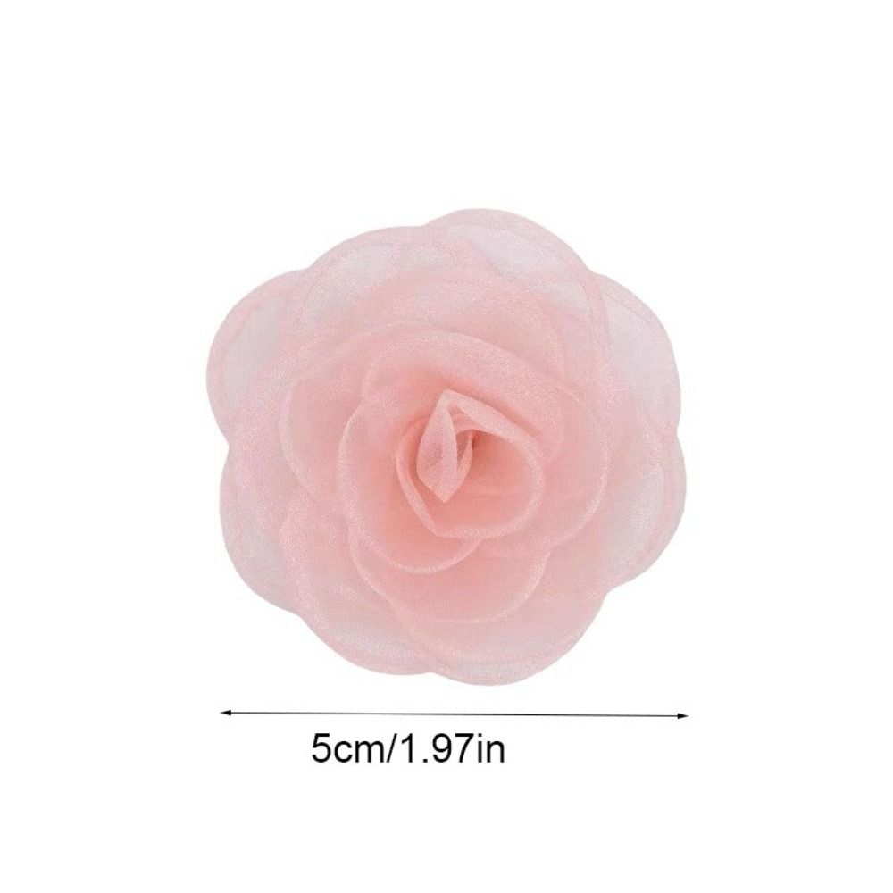 Cute Cloth Simulation Flower Hair Claw French Style Bohemian Style Camellia Shark Clip Headwear Hair Accessories Flower Claw Clip Party