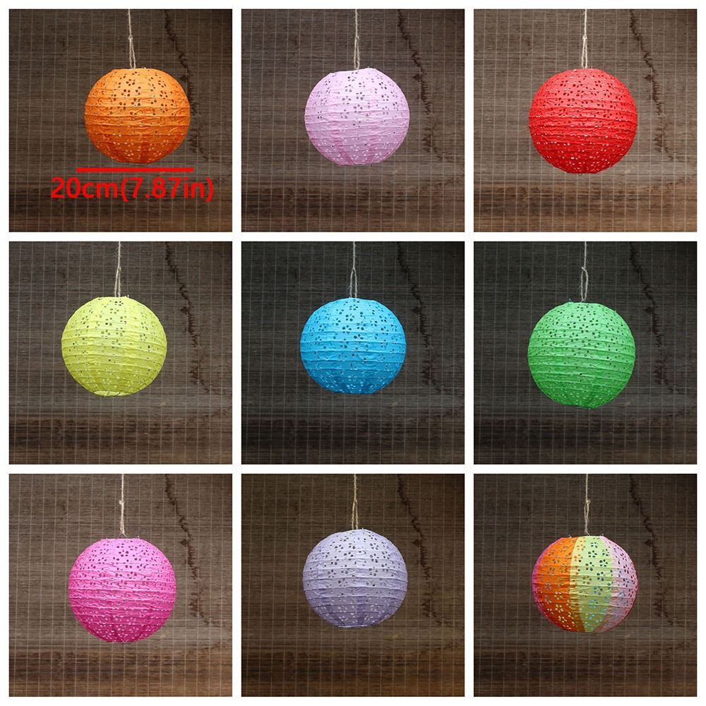 Multi Color Ancient Style Chinese Paper Lanterns Hollow Out Thickened Festival Lanterns Round Good Photo Prop Lantern New Year