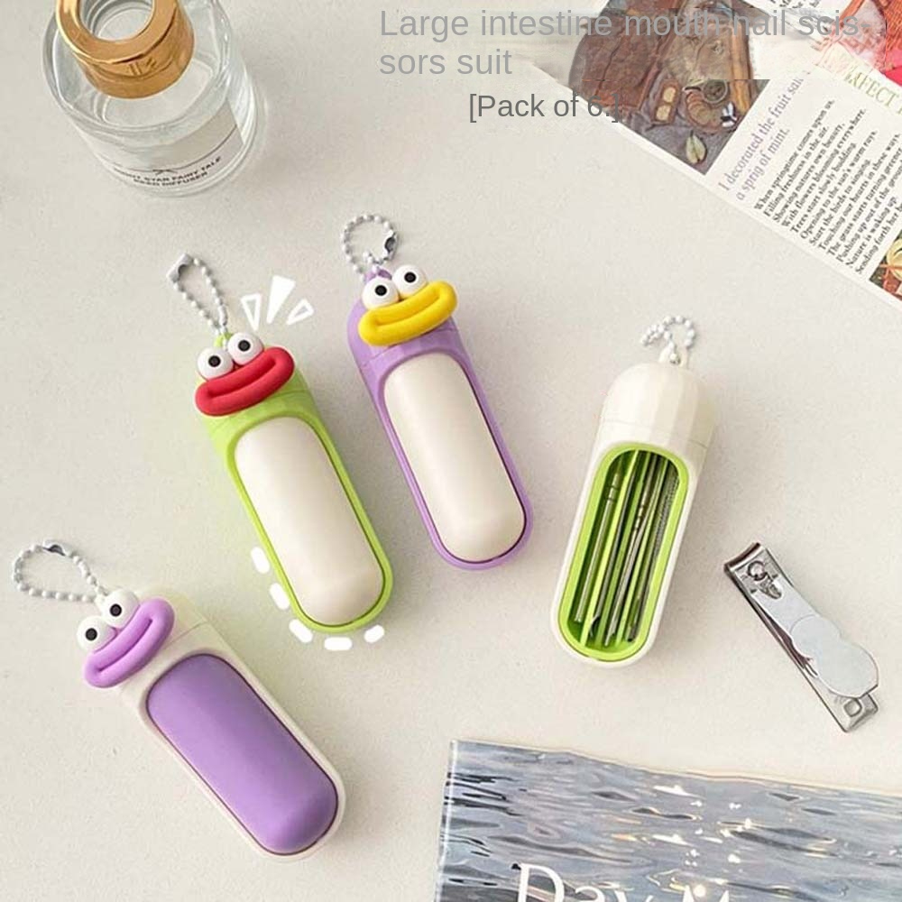 Creative Manicure Tool Cute Nail Clipper Chain Pendant Stainless Steel Mini Nail File Earpick Nail Cutting Pliers Cartoon Nail Sanding Gift