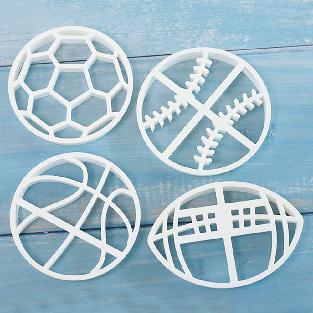 Gift Creative Football Shaped Cookie Cutter Soccer Ball Household Football Cookie Cutter Set DIY Smooth Surface Sports Theme Baking Mold Kitchen Gadget
