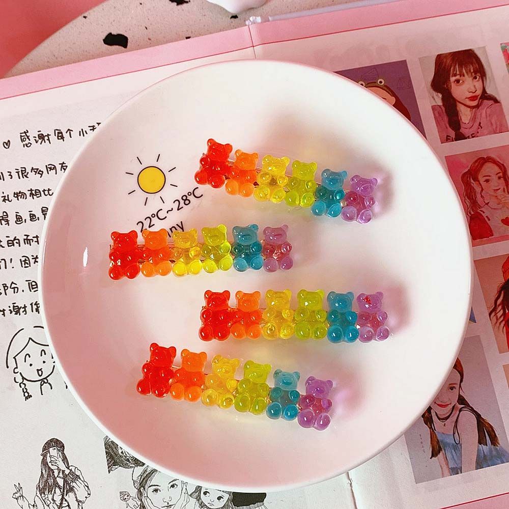 Cute 1PC Solid Color Girls Plastic Resin Hair Clip Headwear Hairpins Barrette
