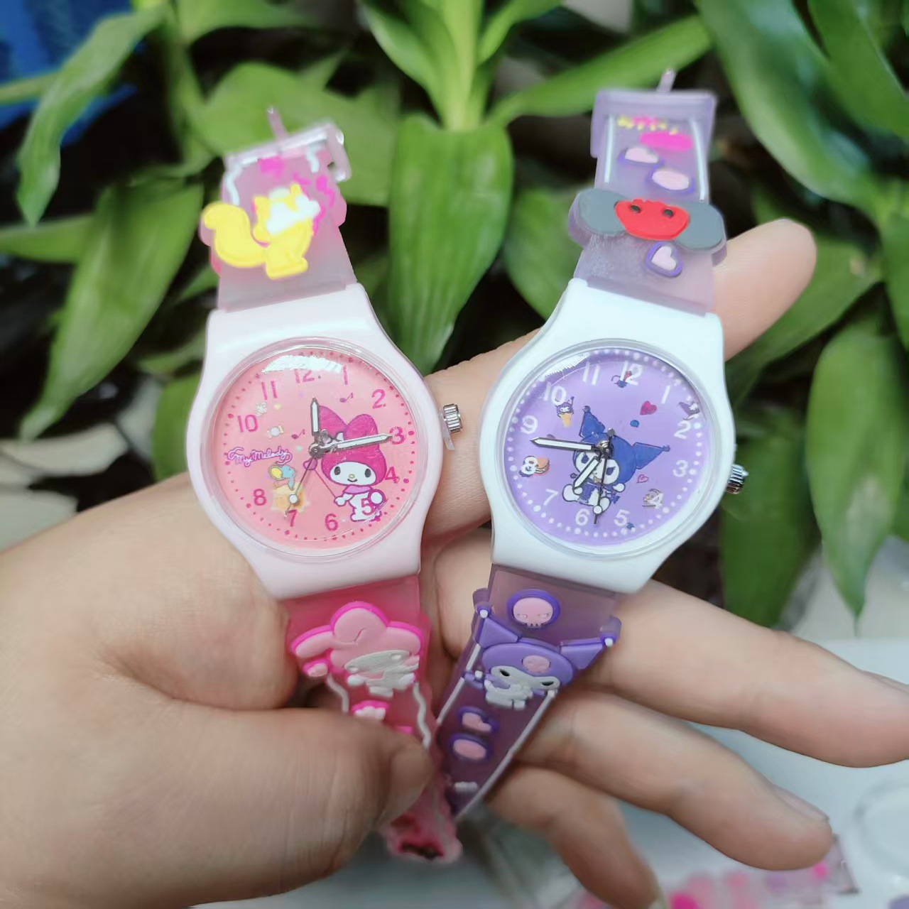 【Unique features】New Cute Cartoon Children's Watch with Gel Three Little Birds for Primary School Students - Quartz Watch for Boys and Girls as a Gift