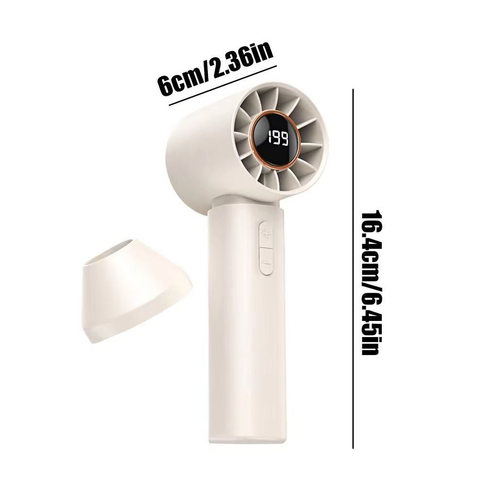 New Compact Design Mini Fan Lightweight Rechargeable Digital Fan Portable Powered Fan Walking Use