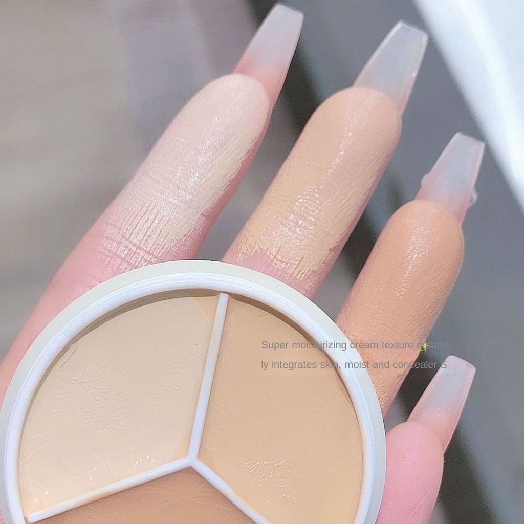Yuanyan MAFFICK 3-Color Concealer Naturally Brightens Glides Smoothly Lightly Holds Contours Conceals Dark Circles Facial Makeup Tool