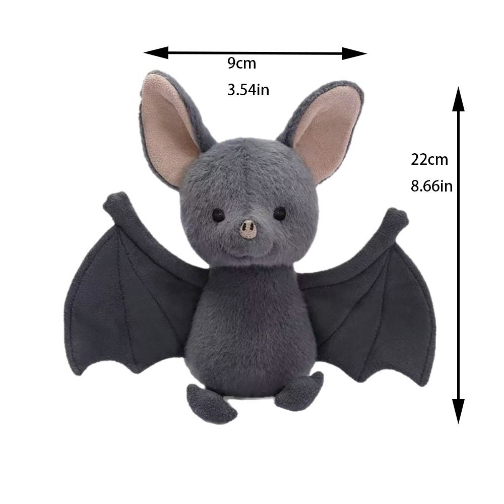 Kartoon 22cm Bat Plush Toy Soft Stuffed Funny Design Bat Plushies Cartoon Grey Bat Pig Doll Home Decor