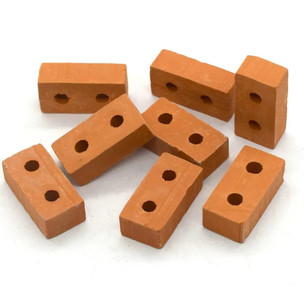 Concrete Miniature Bricks Small Real Mini Bricks Model Durable /12 /16 DIY Fake Bricks Toy Mini Red Simulation Mini Brick Model Children Toy