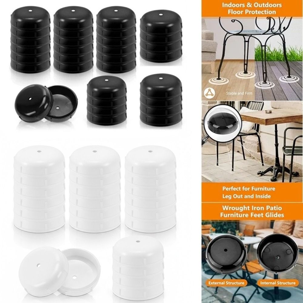 16/20/32PCS New Plastic Chair Leg Caps Floor Protection Round Shape Furniture Feet Caps 1/2" 38mm Easy Installation Furniture Sliders Tables and Cabinets