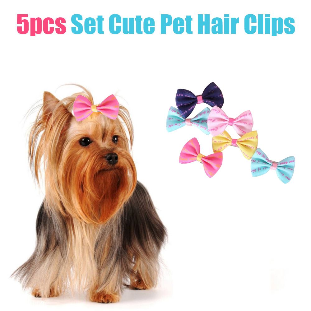 Lovely Cute For Puppy Teddy Pet Grooming Dog Accessories Handmade Bow knot Hairpin Headdress Pet Hair Clips