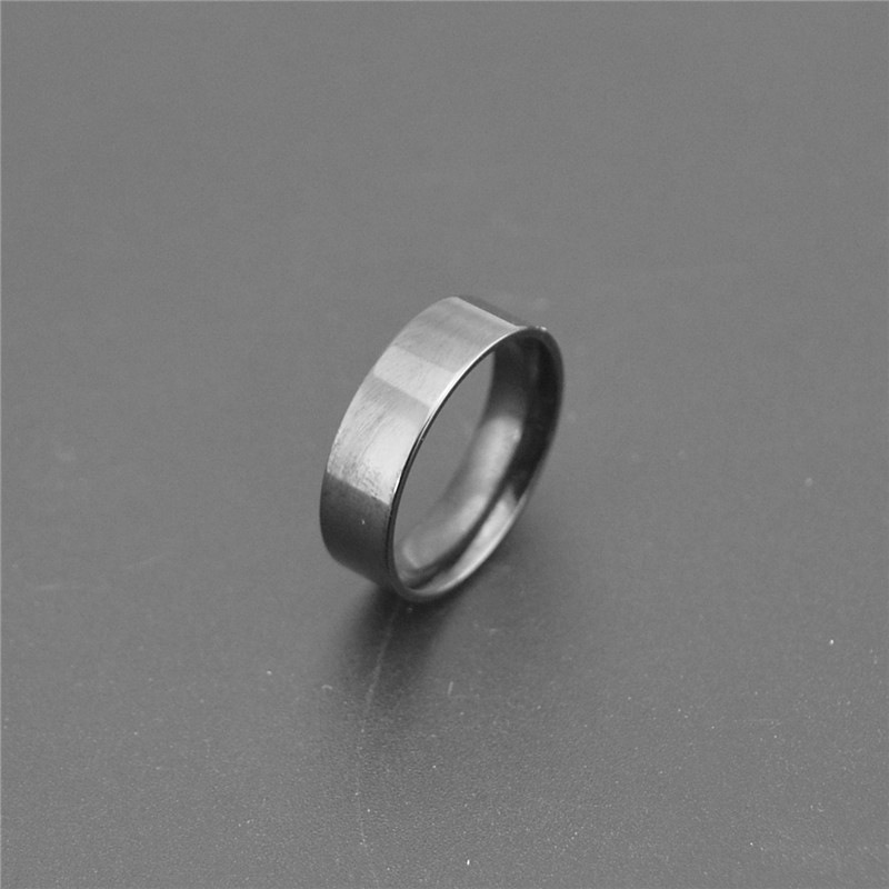 【I was hyped up】Fashion titanium steel brushed black ring men's and women's ring wind punk knuckles ring tail ring STR014