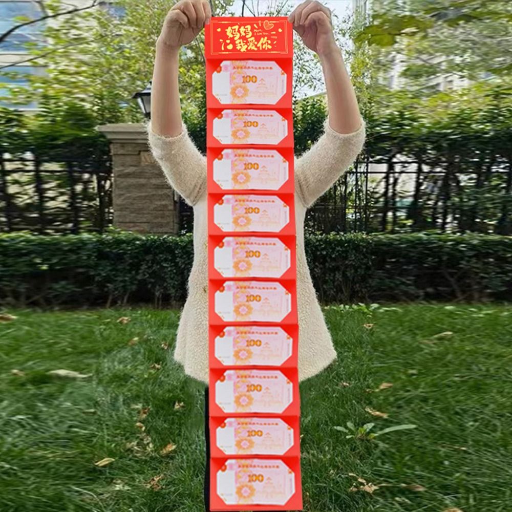 6/10 Slots Chinese New Year Money Envelope Best Wishes DIY Packing Blessing Bag Creative Money Bag Money Pocket New Year Gifts