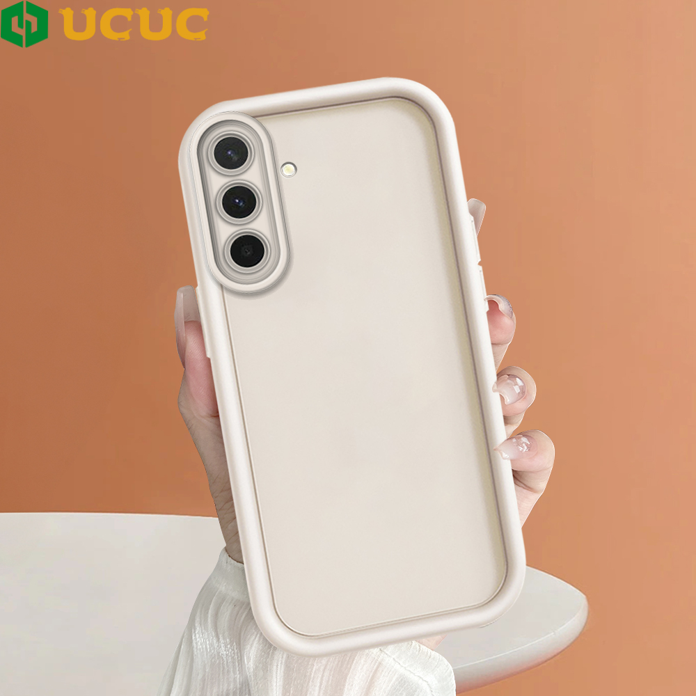 UCUC for Samsung A36 5G Back Cover Solid Color Ladder Camera Soft Rubber Protection Phone Case