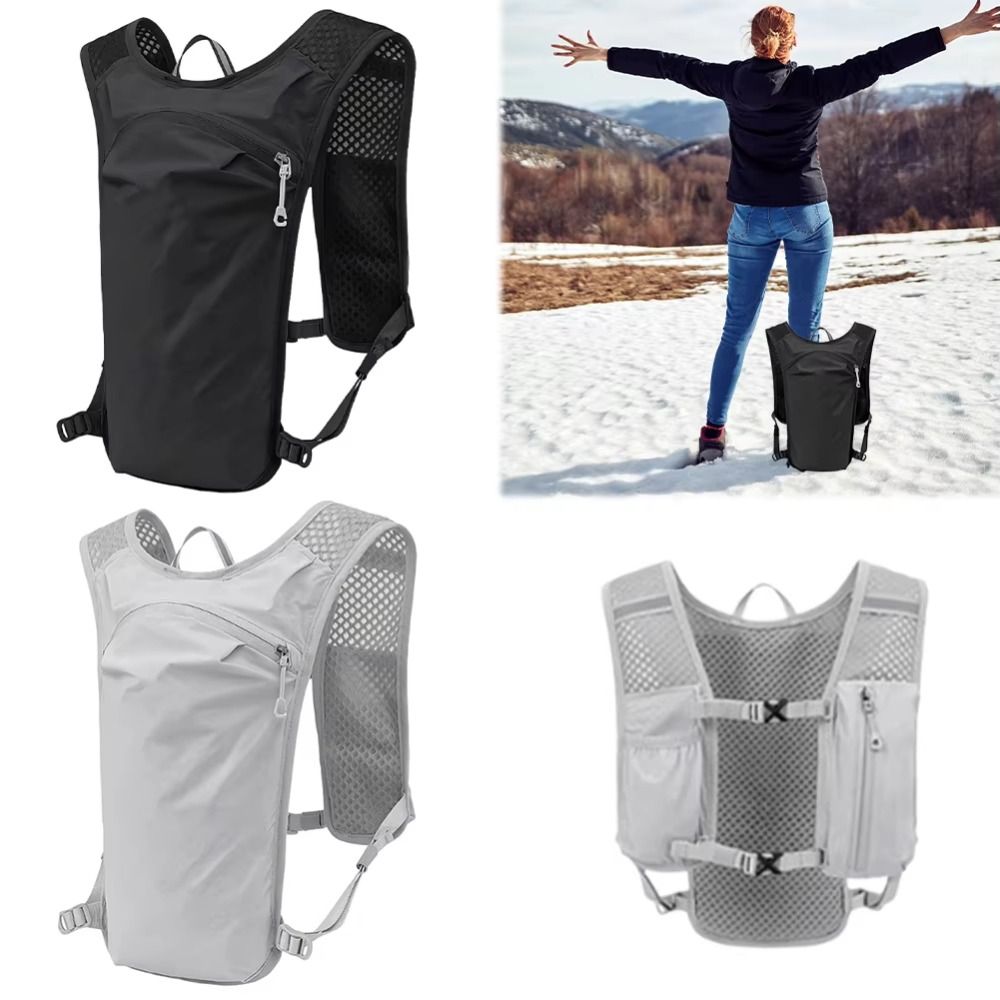 Phone Storage Pocket Breathable Hydration Vest Ultra-light Waterproof Running Backpack Nylon Material Adjustable Water Pack Backpack Marathon