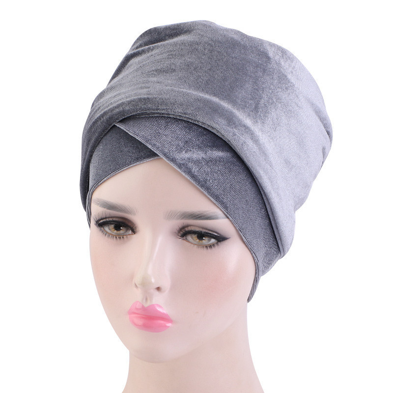 【Exclusive Discount】New Luxury 3D Flower Velvet Nigerian Turban Solid Color Muslim Women Long Tail Scarves Head Wraps Women Stylish Headscarf Hijab